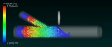 Particleworks案例19-使用压力边界来模拟管道中的流动