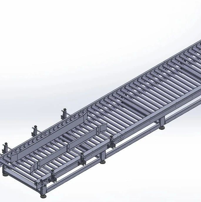 【工程机械】roller conveyor滚筒输送机辊筒输送线3D数模图纸