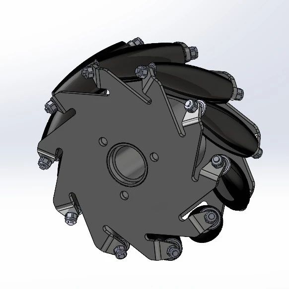 【工程机械】75mm mecanum-wheel麦克纳姆轮3D数模图纸