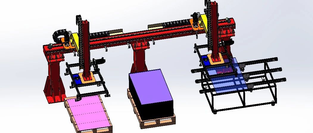 Acrylic sheet feeding robot亚克力板材送料机器人3D数模图纸 