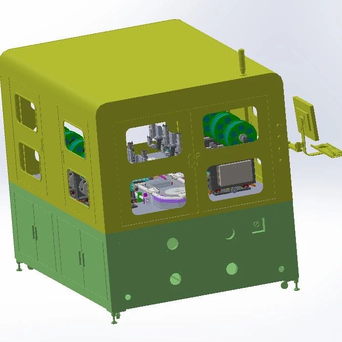 【非标数模】循环贴标机3D数模图纸 Solidworks20设计