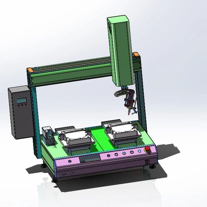 【工程机械】加热片线焊接3D数模图纸 Solidworks20设计