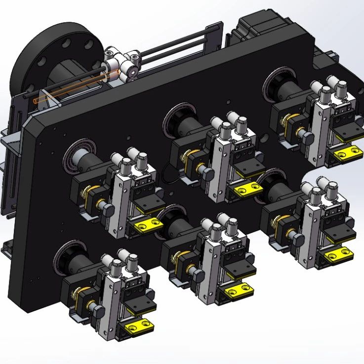 【非标数模】2x3矩阵手爪3D数模图纸 Solidworks设计 附STEP IGS