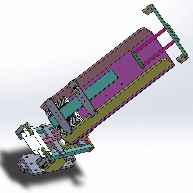 【非标数模】纸盒进料-取盒机构3D数模图纸 Solidworks设计