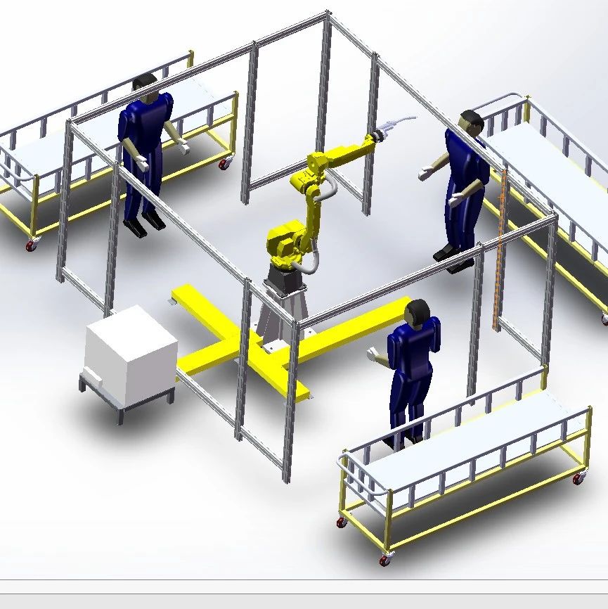 【工程机械】电梯地坎托架-门楣三工位焊接工作站3D数模图纸 Solidworks19设计