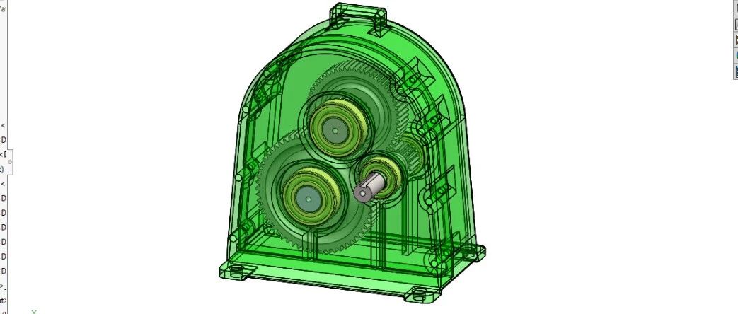 【差减变速器】Gear Reduction齿轮传动盒3D数模图纸 Solidworks设计