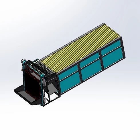 【非标数模】有机蔬菜自动打包码料生产线3D数模图纸 Solidworks17设计