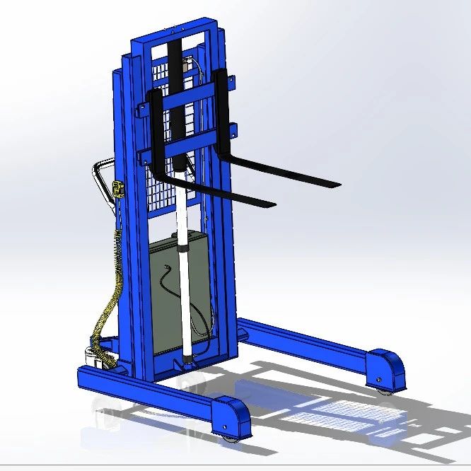 【工程机械】叉车和移动式起重机3D数模图纸 Solidworks设计