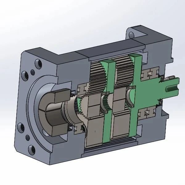 【差减变速器】PLANTRY GEAR REDUCER60比1齿轮减速器3D数模图纸