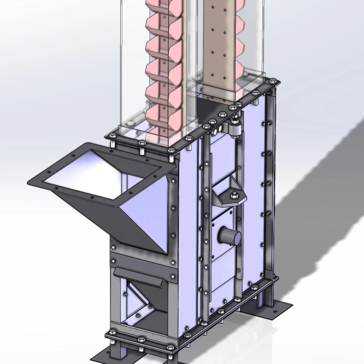 【工程机械】BUCKET ELEVATOR斗式提升机输送机3D数模图纸 SKP STEP格式