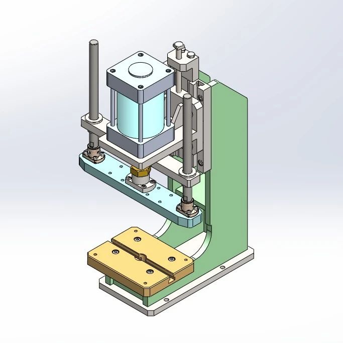 【工程机械】通用气压机-行程端可调3D数模图纸 Solidworks18设计