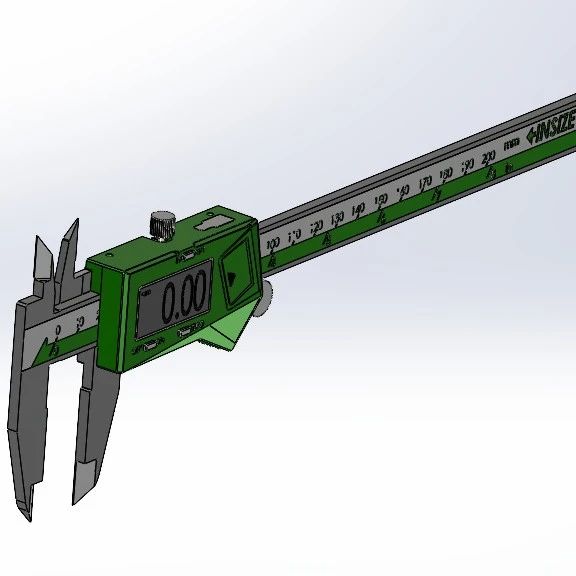 【工程机械】Dijital Kumpas数显游标卡尺3D数模图纸 Solidworks设计