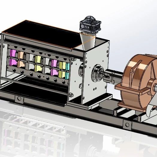 【工程机械】oil press榨油机压榨机构3D数模图纸 Solidworks设计