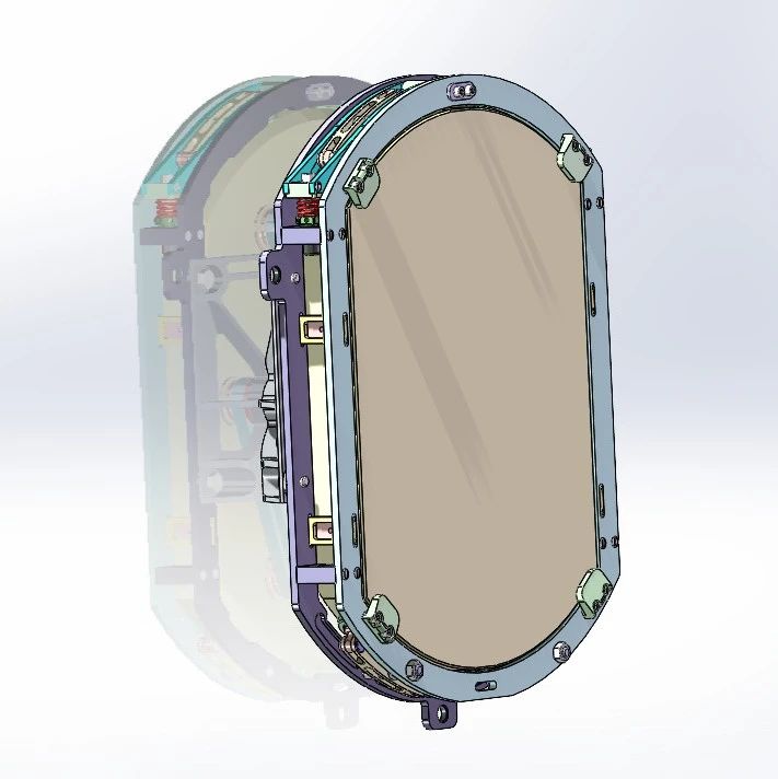 【工程机械】Mounting for big mirror精密大镜子支架3D数模图纸