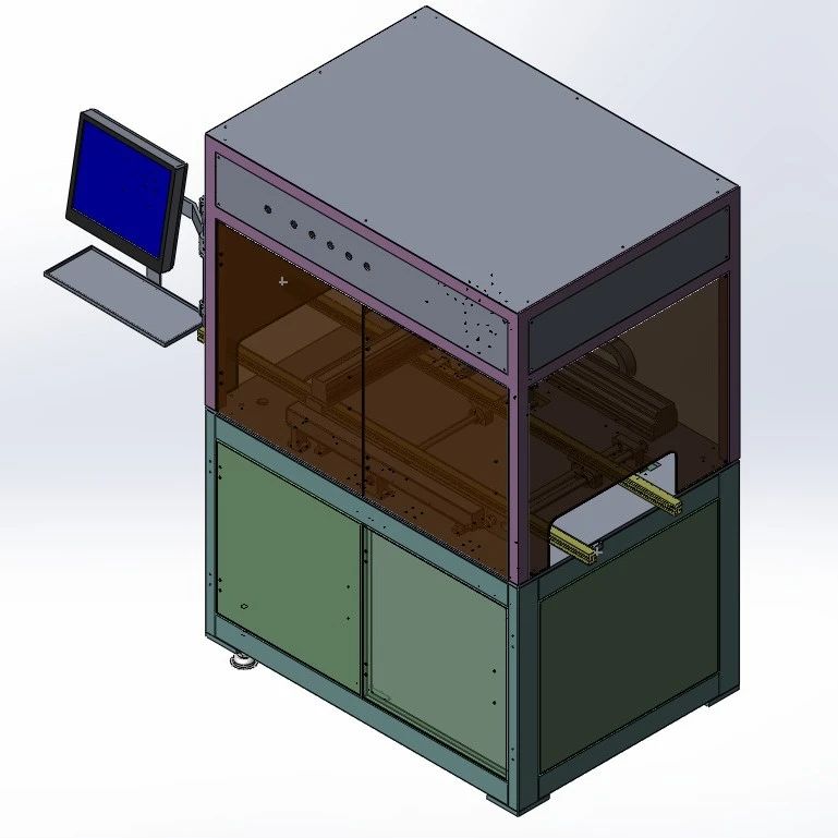 【工程机械】自动喷码机3D模型图纸 Solidworks设计