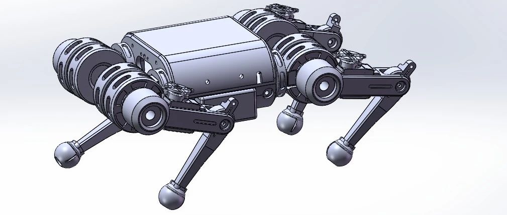 【机器人】Moco12缩比MIT Mini Cheetha的8自由度四足机器人3D数模图纸