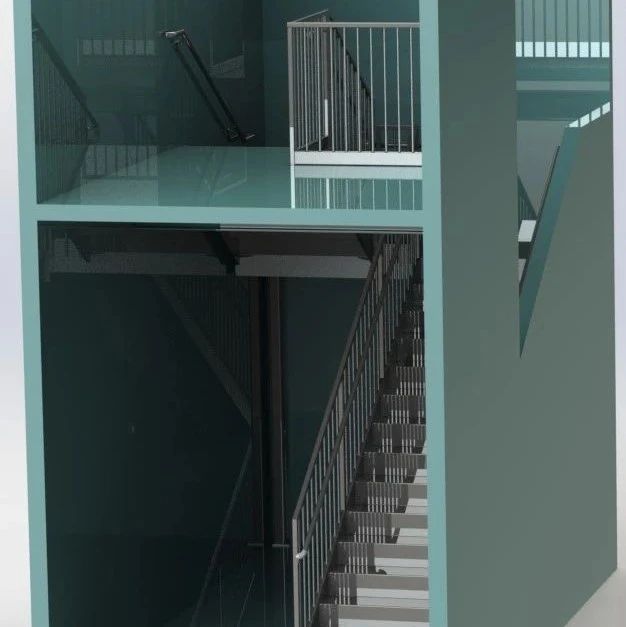 【生活艺术】Industrial building staircase工业建筑楼梯3D数模图纸 