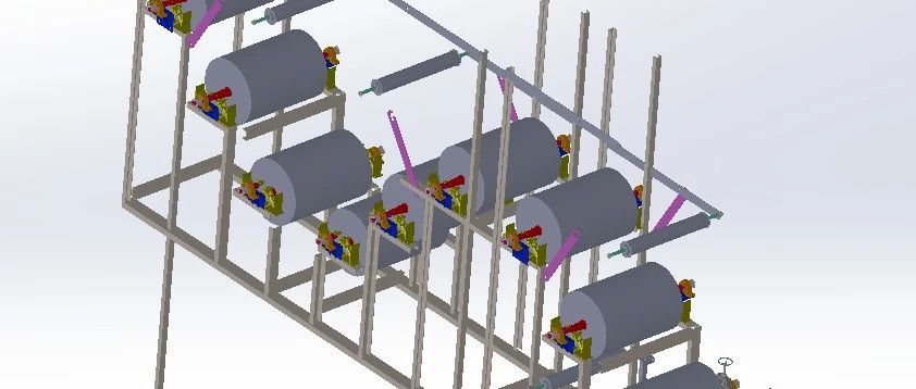 【非标数模】锡箔送料机3D数模图纸 Solidworks设计