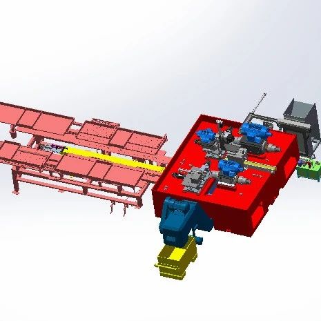 【工程机械】超大型车床加工生产线3D数模图纸 Solidworks17设计