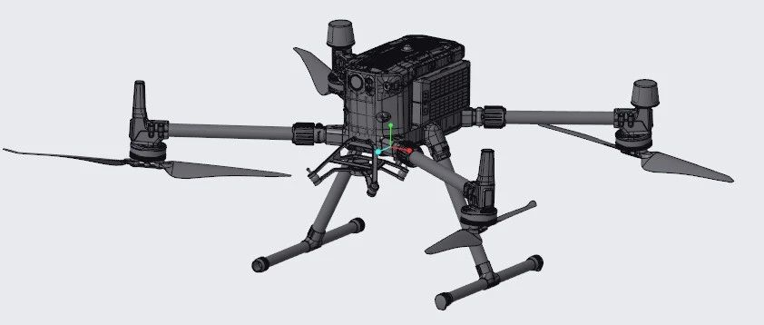 【飞行模型】DJI Matrice 300 RTK四轴无人机3D数模图纸 STP格式