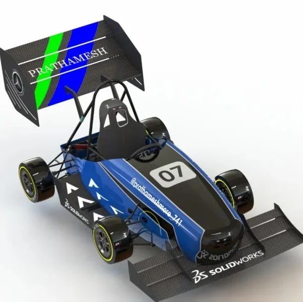 【卡丁赛车】Formula Student Car (FSAE比赛)方程式赛车3D数模图纸