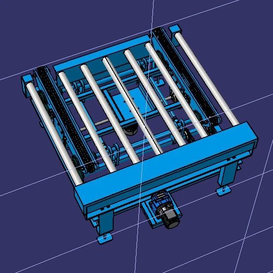 【工程机械】Conveyor transfer pallet输送机转运托盘3D数模图纸 STP格式