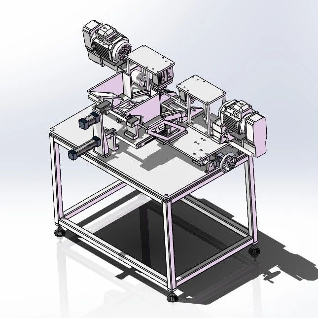 【工程机械】圆棒倒角机3D数模图纸 Solidworks18设计