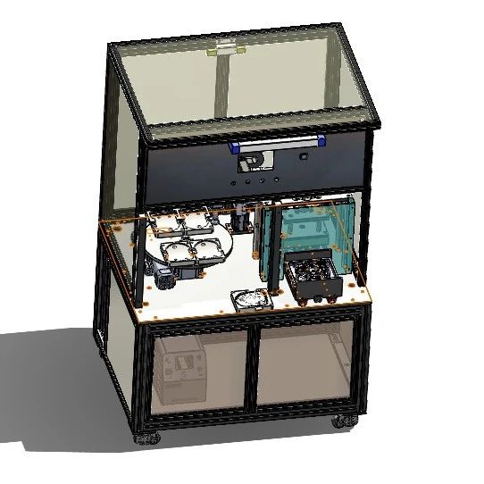 【非标数模】镜面押解和焊接3D数模图纸 Solidworks20设计