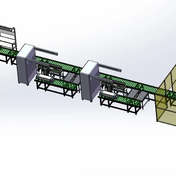 【非标数模】分散型电梯控制柜组装测试生产线3D数模图纸 Solidworks19设计