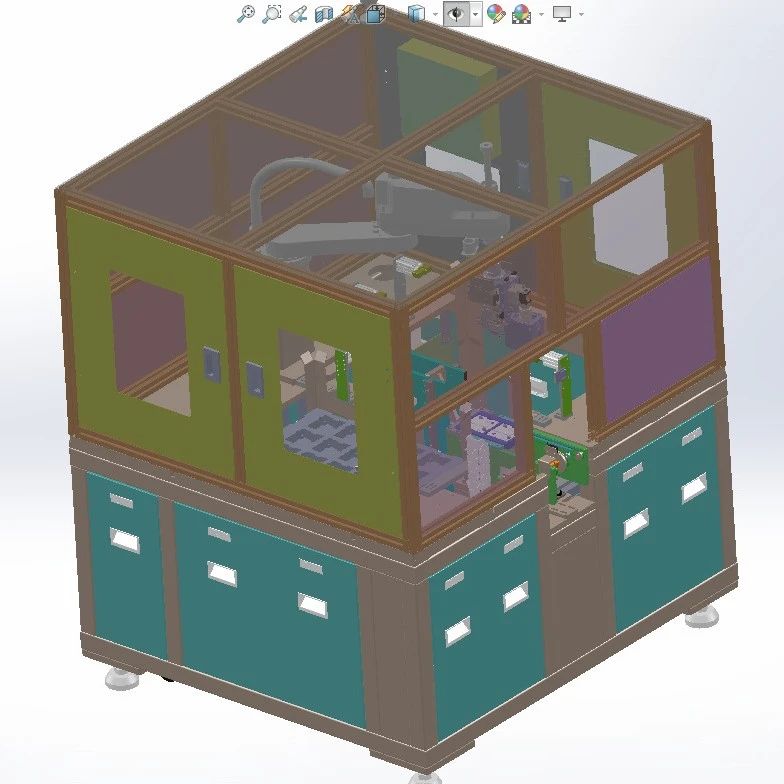 【非标数模】PCB板自动摆盘机3D数模图纸 Solidworks20设计