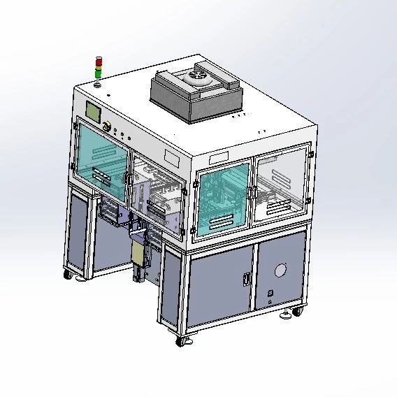 【非标数模】镜头双工位点胶机3D数模图纸 Solidworks20设计