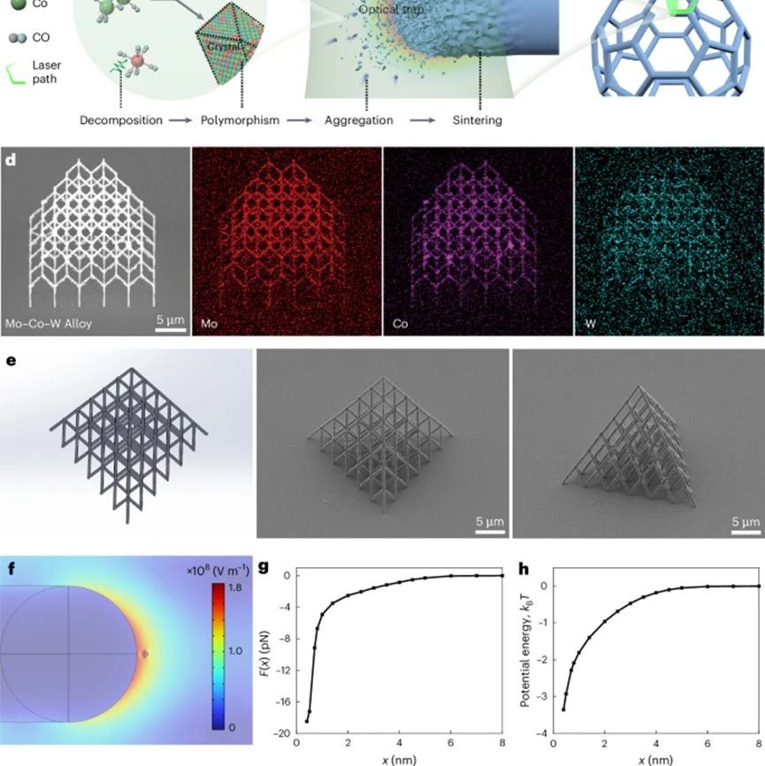 分辨率达100纳米！武汉大学无聚合物金属结构自由空间直接3D打印