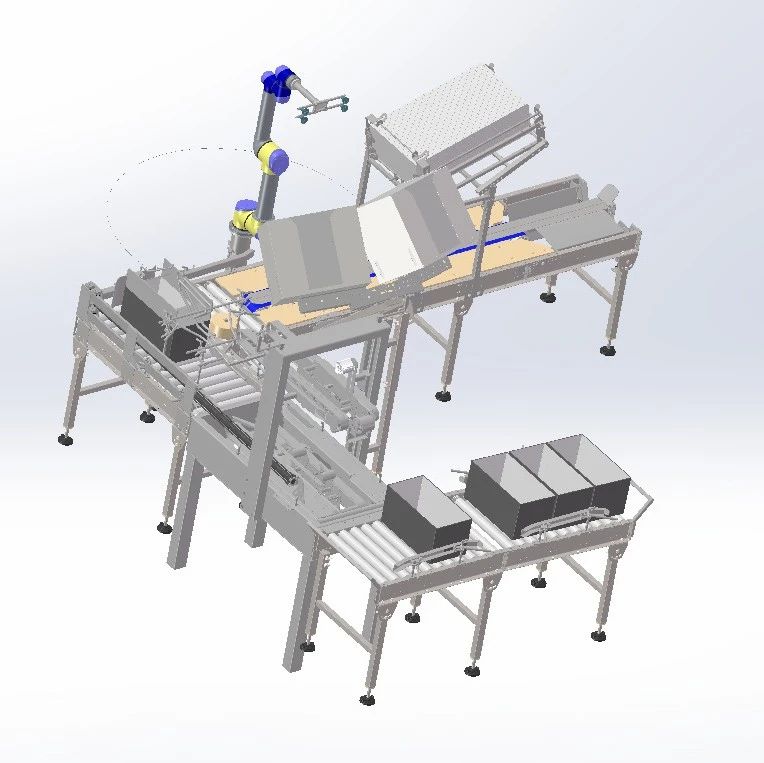 【非标数模】纸箱封装包装机3D数模图纸 Solidworks22设计