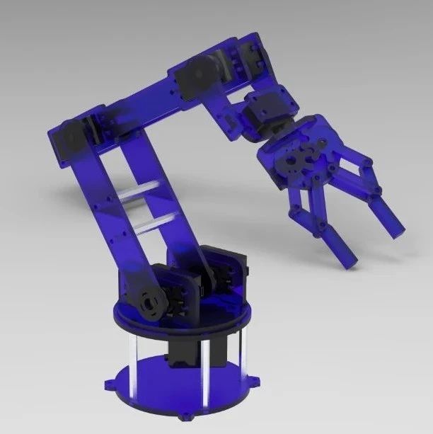 【机器人】Totale robotarm简易机械臂3D数模图纸 STEP格式