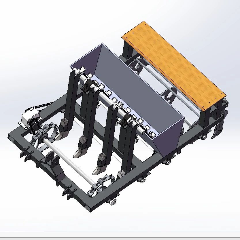 【农业机械】大蒜播种机耕地机3D数模图纸 Solidworks22设计