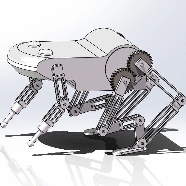 【机器人】青蛙弹跳机器人3D数模图纸 Solidworks18设计