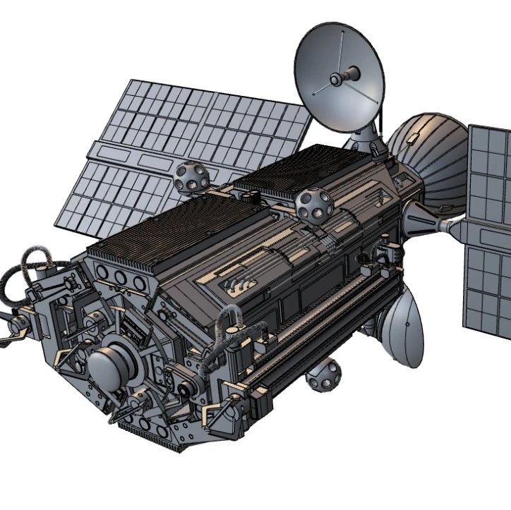 【飞行模型】捕获和处置太空垃圾卫星3D数模图纸 STP格式