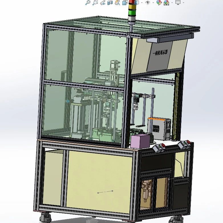 【非标数模】汽车大盖焊线检测4工位转盘3D数模图纸 Solidworks20设计