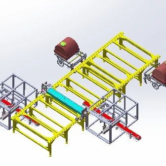 【非标数模】全自动无需定位激光打标生产线3D数模图纸 Solidworks17设计