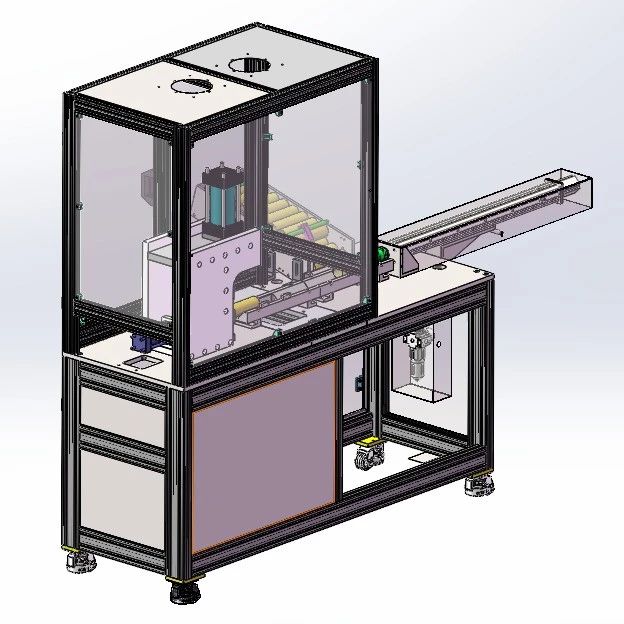 【非标数模】自动上料钢管液压打孔设备3D数模图纸 Solidworks设计