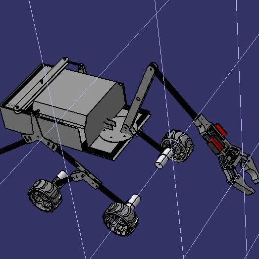 【其他车型】TRIXANTH摇杆转向架漫游车3D数模图纸 STEP格式