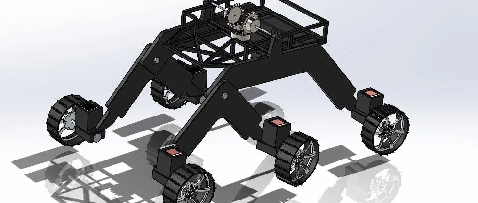 【其他车型】Rocker Bogie Suspension带摇臂转向架悬架系统的火星车3D图纸