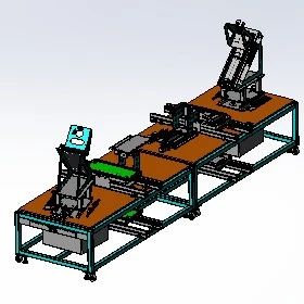 【非标数模】电路板自动检测生产设备3D数模图纸 Solidworks17设计