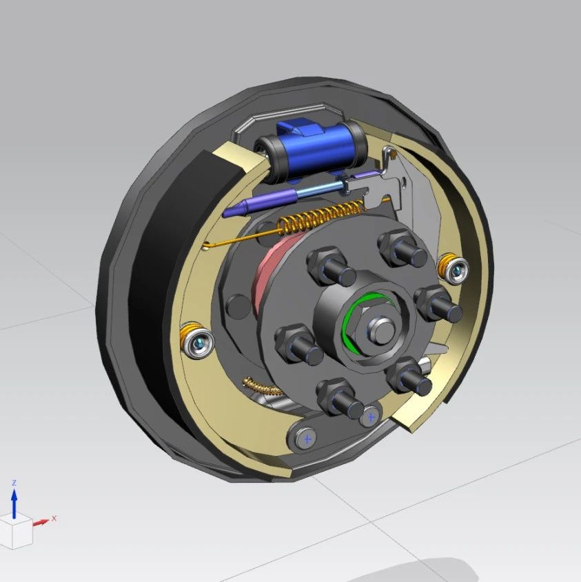 【工程机械】Drum Brake鼓式制动器3D图纸 UG设计