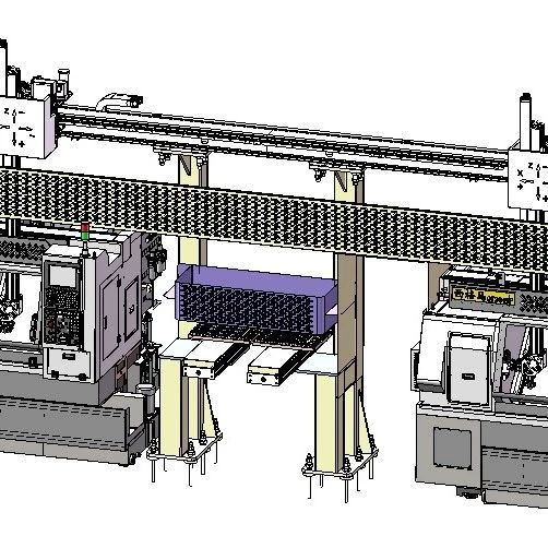 【非标数模】桁架上料加工机械手3D数模图纸 x_t格式