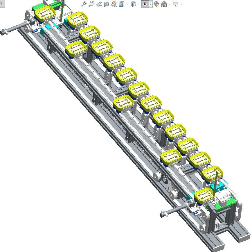 【工程机械】随行工装输送机3D数模图纸 Solidworks设计