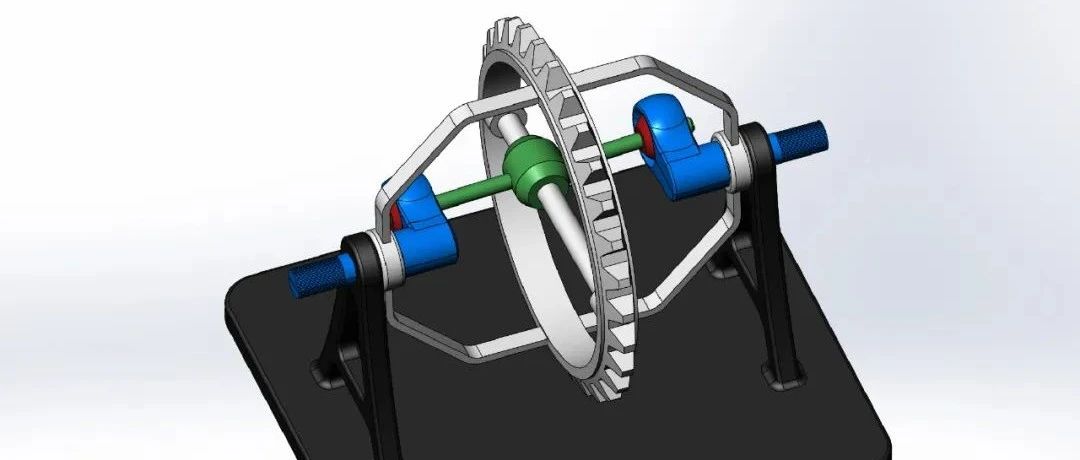 【精巧机构】圆周摇转结构3D数模图纸 Solidworks设计