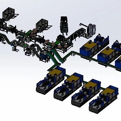 【非标数模】自动化塑料零件生产线3D数模图纸 x_t格式