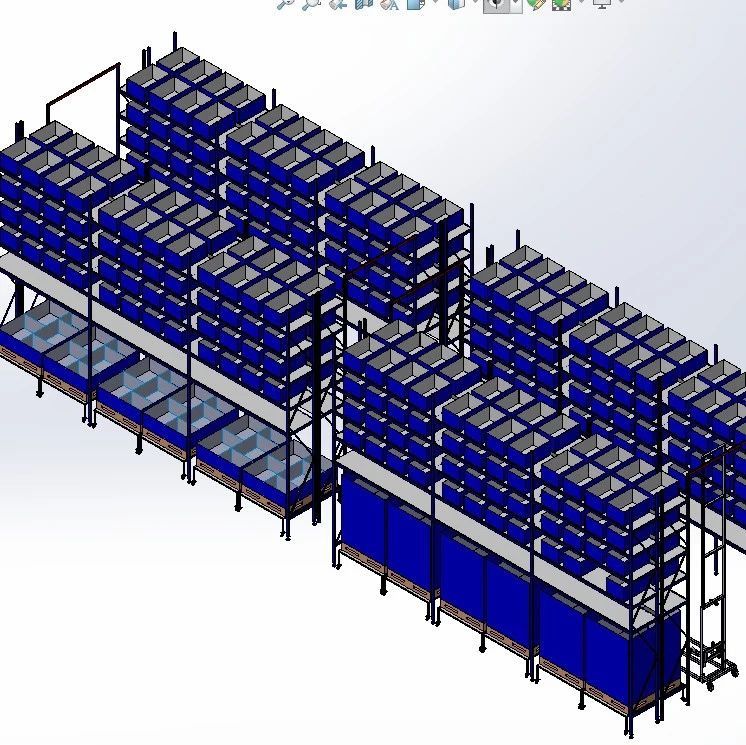 【工程机械】存储物料仓库结构3D图纸 STEP格式