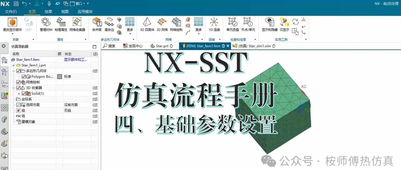 NX-SST仿真流程手册：四、基础参数设置